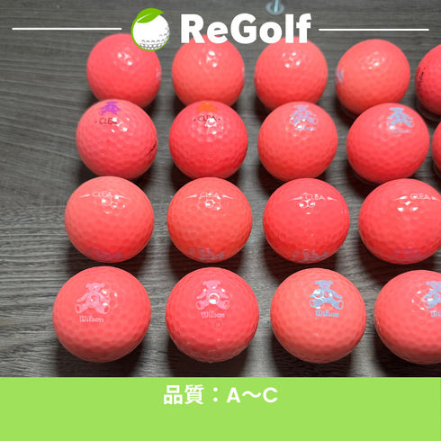 【中古】 ロストボール キャスコ ウィルソン クレア ピンク 年式混合 20球 Cランク ゴルフボール リゴルフ