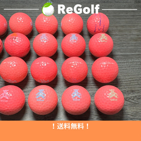 【中古】 ロストボール キャスコ ウィルソン クレア ピンク 年式混合 20球 Cランク ゴルフボール リゴルフ