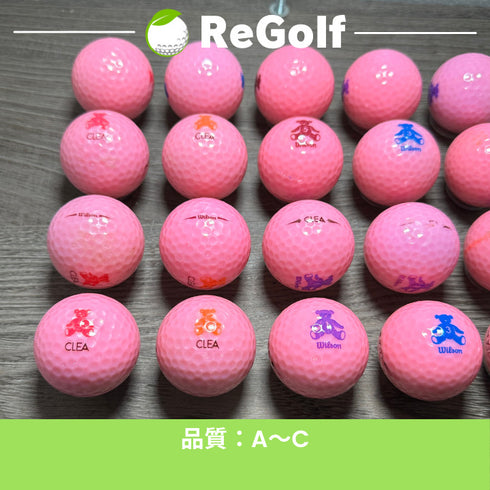 【中古】 ロストボール キャスコ ウィルソン クレア パステル ピンク 年式混合 20球 ACランク ゴルフボール リゴルフ