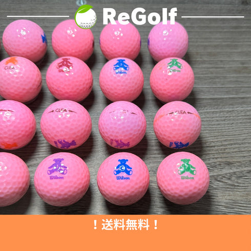【中古】 ロストボール キャスコ ウィルソン クレア パステル ピンク 年式混合 20球 ACランク ゴルフボール リゴルフ