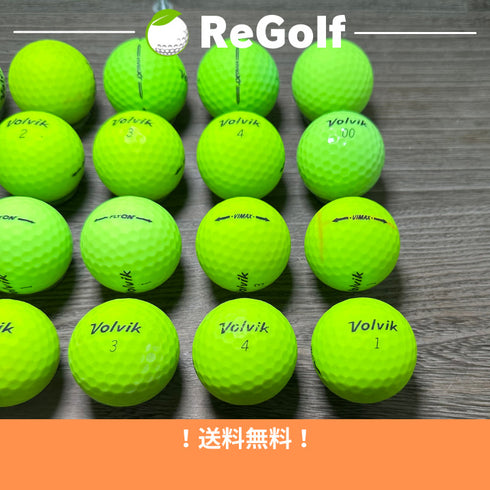 【中古】 ロストボール ボルビック ヴォルビック グリーン 銘柄混合. VIVIDXT FLYON VIMAX 20球 ACランク ゴルフボール リゴルフ