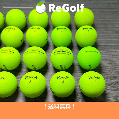 【中古】 ロストボール ボルビック ヴォルビック ビビッド グリーン 年式混合 20球 Cランク ゴルフボール リゴルフ