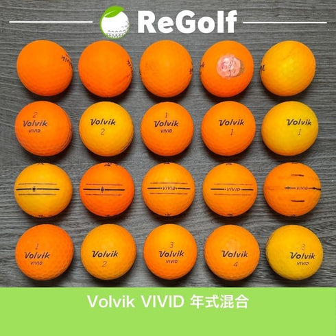 【中古】 ロストボール ボルビック(ヴォルビック) ビビッド オレンジ 年式混合 20球 ACランク ゴルフボール リゴルフ