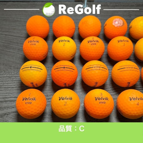 【中古】 ロストボール ボルビック(ヴォルビック) ビビッド オレンジ 年式混合 20球 ACランク ゴルフボール リゴルフ