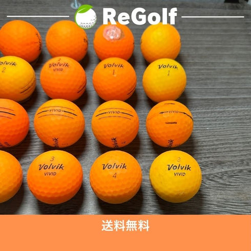 【中古】 ロストボール ボルビック(ヴォルビック) ビビッド オレンジ 年式混合 20球 ACランク ゴルフボール リゴルフ