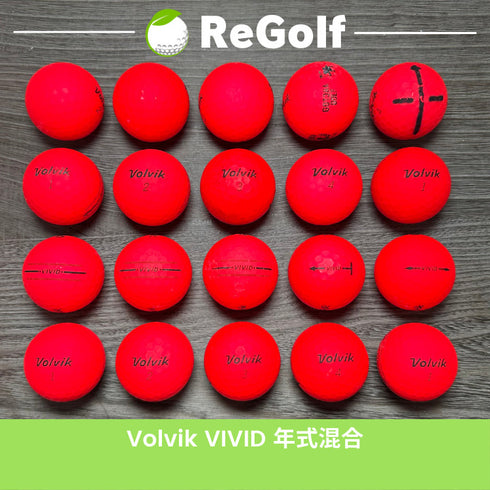 【中古】 ロストボール ボルビック ヴォルビック ビビッド マット レッド 年式混合 20球 Cランク ゴルフボール リゴルフ
