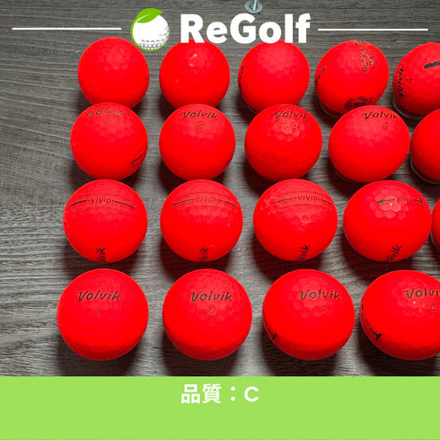 【中古】 ロストボール ボルビック ヴォルビック ビビッド マット レッド 年式混合 20球 Cランク ゴルフボール リゴルフ