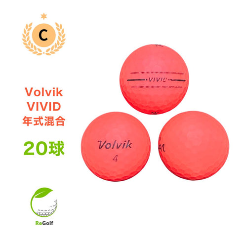【中古】 ロストボール ボルビック ヴォルビック ビビッド マット ピンク 年式混合 20球 Cランク ゴルフボール リゴルフ