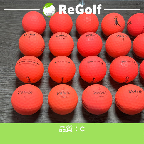【中古】 ロストボール ボルビック ヴォルビック ビビッド マット ピンク 年式混合 20球 Cランク ゴルフボール リゴルフ