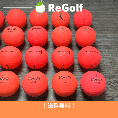 【中古】 ロストボール ボルビック ヴォルビック ビビッド マット ピンク 年式混合 20球 Cランク ゴルフボール リゴルフ
