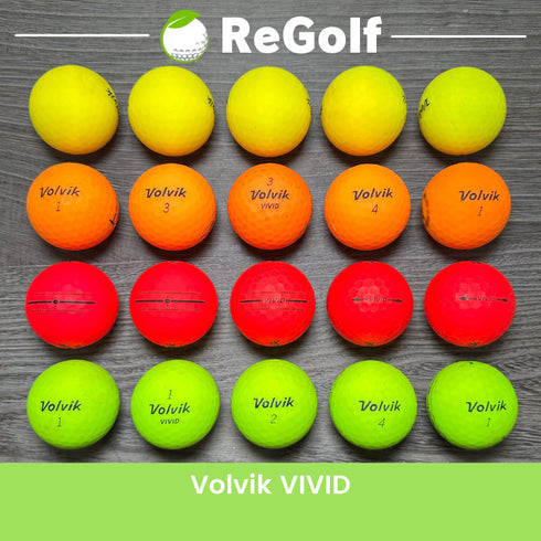 【中古】 ロストボール ボルビック ヴォルビック ビビッド マット マルチカラー 年式混合 20球 Cランク ゴルフボール リゴルフ