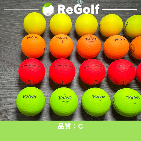 【中古】 ロストボール ボルビック ヴォルビック ビビッド マット マルチカラー 年式混合 20球 Cランク ゴルフボール リゴルフ