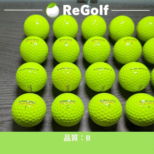 【中古】 ロストボール カークランド シグネチャー ゴルフボール パフォーマンス プラス イエロー 20球 Bランク ゴルフボール リゴルフ