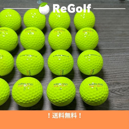 【中古】 ロストボール カークランド シグネチャー ゴルフボール パフォーマンス プラス イエロー 20球 Bランク ゴルフボール リゴルフ