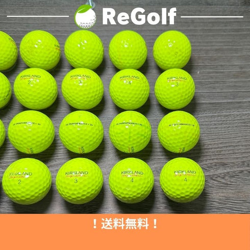 【中古】 ロストボール カークランド シグネチャー ゴルフボール パフォーマンス プラス イエロー 20球 Cランク ゴルフボール リゴルフ