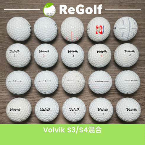 【中古】 ロストボール ボルビック ヴォルビック S3 S4 ホワイト 混合 20球 ACランク ゴルフボール リゴルフ
