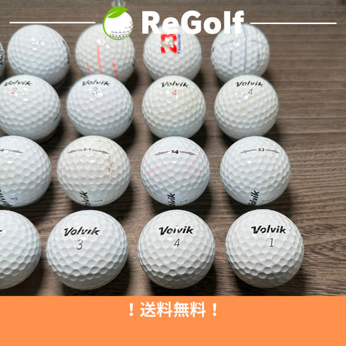 【中古】 ロストボール ボルビック ヴォルビック S3 S4 ホワイト 混合 20球 ACランク ゴルフボール リゴルフ