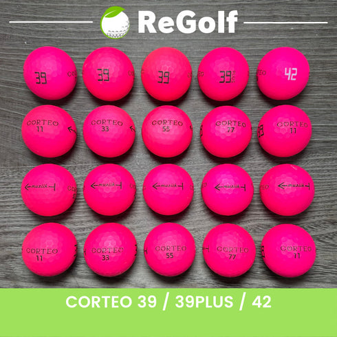 【中古】 ロストボール コルテオ 39 / 39PLUS / 42 混合 マット ピンク 20球 ACランク ゴルフボール リゴルフ