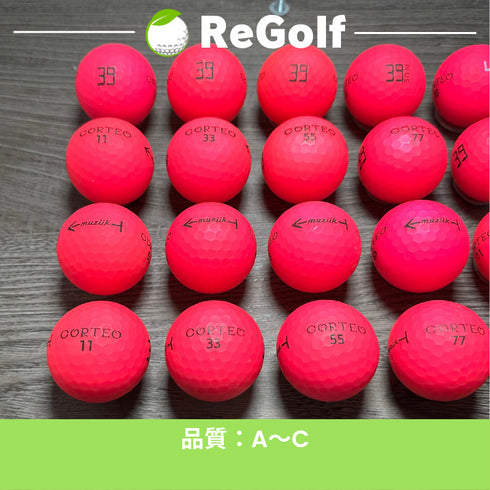 【中古】 ロストボール コルテオ 39 / 39PLUS / 42 混合 マット ピンク 20球 ACランク ゴルフボール リゴルフ