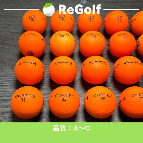 【中古】 ロストボール コルテオ 42 マットカラー オレンジ 20球 ACランク ゴルフボール リゴルフ