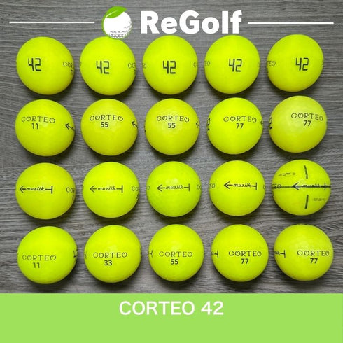 【中古】 ロストボール コルテオ 42 マットカラー イエロー 20球 ACランク ゴルフボール リゴルフ