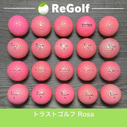 【中古】 ロストボール トラストゴルフ ローサ ピンク 20球 ACランク ゴルフボール リゴルフ