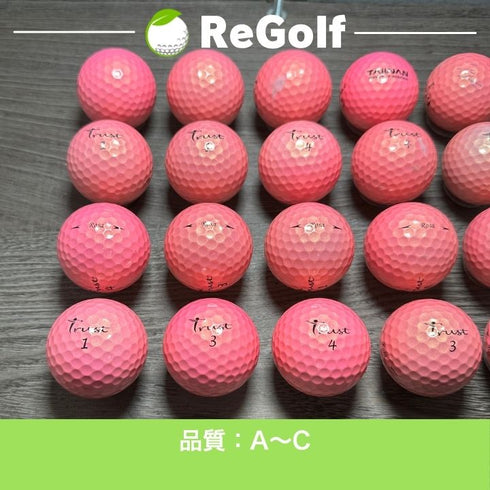 【中古】 ロストボール トラストゴルフ ローサ ピンク 20球 ACランク ゴルフボール リゴルフ