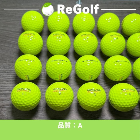 【中古】 ロストボール カークランド シグネチャー ゴルフボール パフォーマンス プラス イエロー 20球 Aランク ゴルフボール リゴルフ