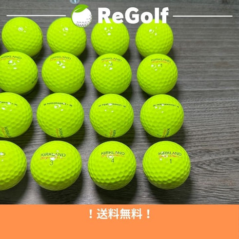 【中古】 ロストボール カークランド シグネチャー ゴルフボール パフォーマンス プラス イエロー 20球 Aランク ゴルフボール リゴルフ