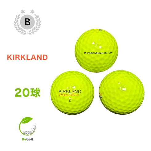 【中古】 ロストボール カークランド シグネチャー ゴルフボール パフォーマンス プラス イエロー 20球 Bランク ゴルフボール リゴルフ
