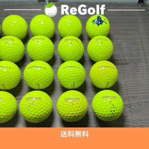 【中古】 ロストボール カークランド シグネチャー ゴルフボール パフォーマンス プラス イエロー 20球 ぉ試ランク ゴルフボール リゴルフ