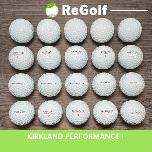 【中古】 ロストボール カークランド シグネチャー ゴルフボール パフォーマンス プラス ホワイト 20球 Bランク ゴルフボール リゴルフ
