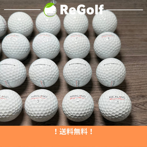 【中古】 ロストボール カークランド シグネチャー ゴルフボール パフォーマンス プラス ホワイト 20球 Bランク ゴルフボール リゴルフ
