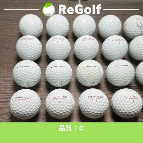 【中古】 ロストボール カークランド シグネチャー ゴルフボール パフォーマンス プラス ホワイト 20球 Cランク ゴルフボール リゴルフ