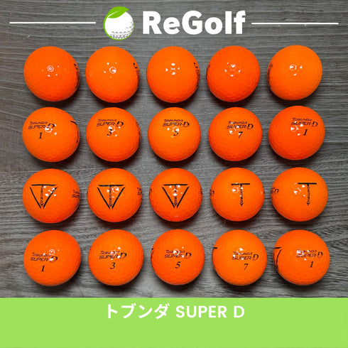 【中古】 ロストボール トブンダ スーパー D オレンジ 20球 ABランク ゴルフボール リゴルフ