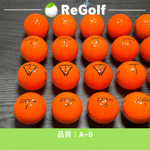 【中古】 ロストボール トブンダ スーパー D オレンジ 20球 ABランク ゴルフボール リゴルフ