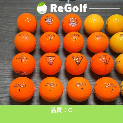 【中古】 ロストボール トブンダ スーパー D オレンジ 20球 Cランク ゴルフボール リゴルフ