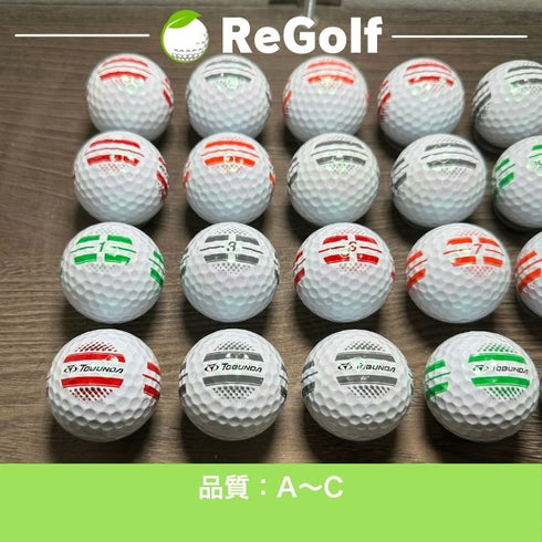 【中古】 ロストボール トブンダ ONE LINE ワンライン ホワイト 銘柄混合 20球 ACランク ゴルフボール リゴルフ