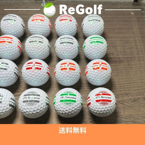 【中古】 ロストボール トブンダ ONE LINE ワンライン ホワイト 銘柄混合 20球 ACランク ゴルフボール リゴルフ