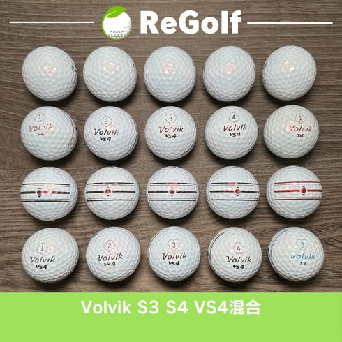 【中古】 ロストボール ボルビック ヴォルビック S3 S4 VS4 混合 パールホワイト 20球 ACランク ゴルフボール リゴルフ