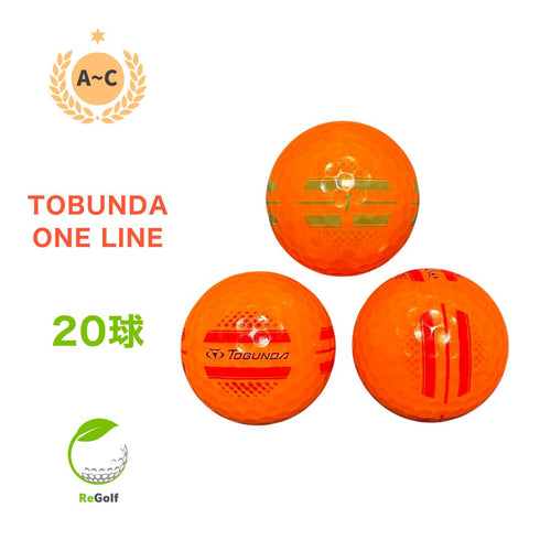 【中古】 ロストボール トブンダ ONE LINE ワンライン オレンジ 銘柄混合 20球 ACランク ゴルフボール リゴルフ