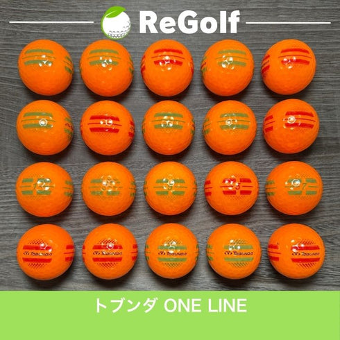 【中古】 ロストボール トブンダ ONE LINE ワンライン オレンジ 銘柄混合 20球 ACランク ゴルフボール リゴルフ