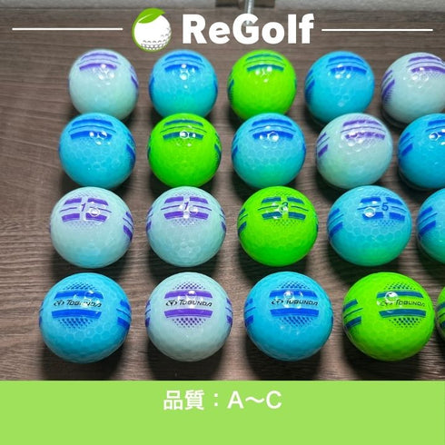 【中古】 ロストボール トブンダ ONE LINE ワンライン ブルー グリーン 銘柄混合 20球 ACランク ゴルフボール リゴルフ