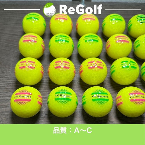 【中古】 ロストボール トブンダ ONE LINE ワンライン イエロー 銘柄混合 20球 ACランク ゴルフボール リゴルフ