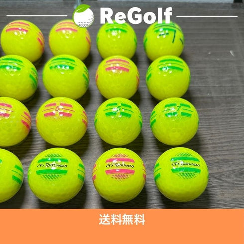 【中古】 ロストボール トブンダ ONE LINE ワンライン イエロー 銘柄混合 20球 ACランク ゴルフボール リゴルフ