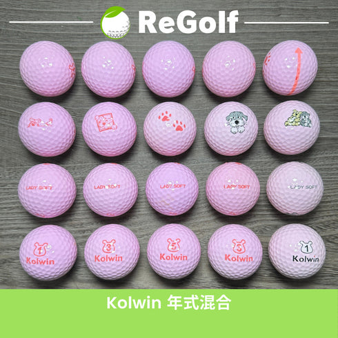 【中古】 ロストボール Colwin コルウィン レディソフト パステル ピンク 年式混合 20球 ACランク ゴルフボール リゴルフ