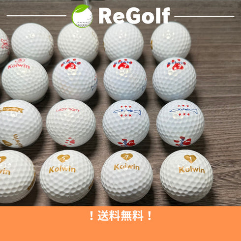 【中古】 ロストボール Colwin コルウィン レディソフト ホワイト 年式混合 20球 ACランク ゴルフボール リゴルフ