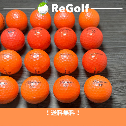 【中古】 ロストボール リビエラ オレンジ 銘柄混合 20球 ACランク ゴルフボール リゴルフ