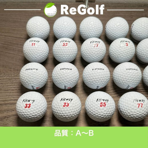 【中古】 ロストボール Fitway フィットウェイ ディスタンス ホワイト 20球 ABランク ゴルフボール リゴルフ