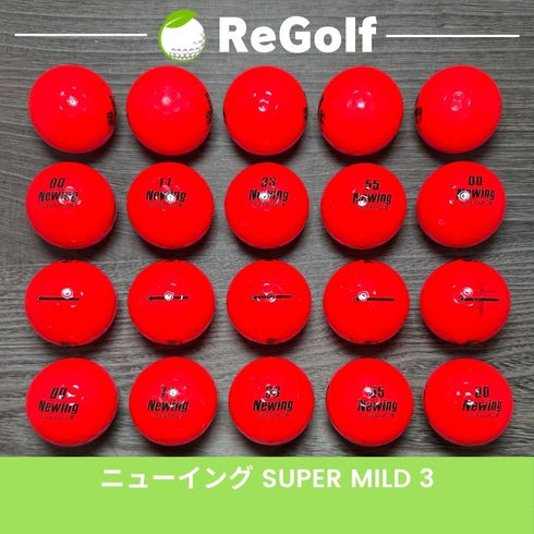 【中古】 ロストボール ブリヂストン ニューイング スーパーマイルド 3 レッド 20球 ACランク ゴルフボール リゴルフ